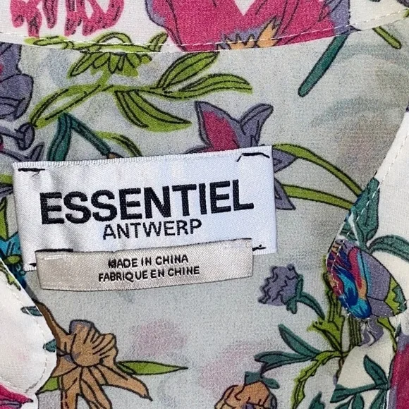 Essentiel antwerp Size 40 ladies floral semi sheer top